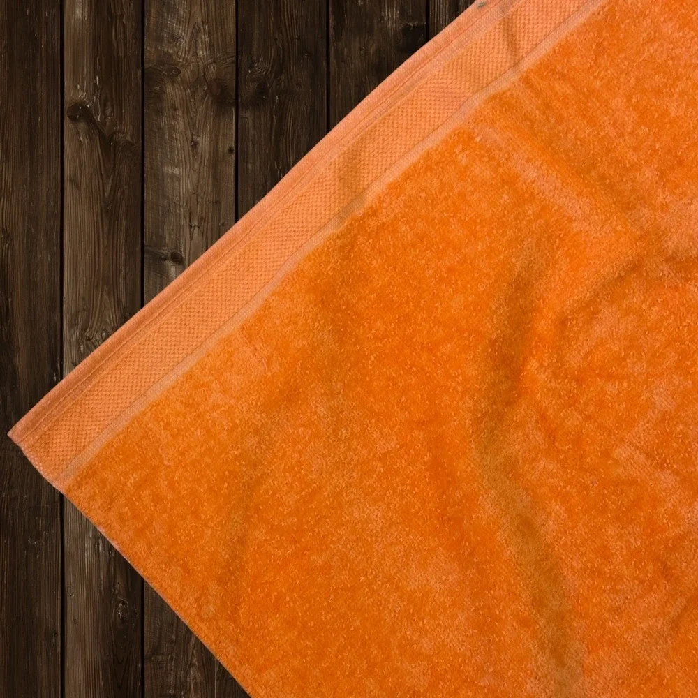 Cannon Monticello Vintage Orange Made In USA Value Size Bath Towel